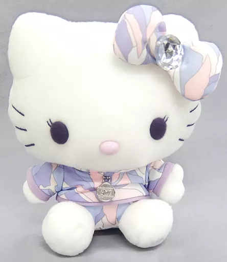 ぬいぐるみ　キティ(マーブル柄/ブルー) Rady×Hello Kittyぬいぐるみ 「Rady×ハローキティ」 2013年Radyクリスマスノベルティ