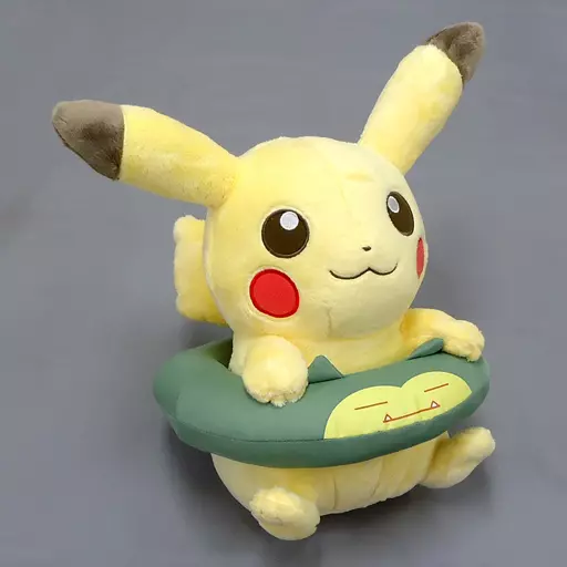 一番くじ C賞 ピカチュウ うきわぬいぐるみ カビゴン ヤドン ３体セット 駿河屋 -<中古>ピカチュウ(カビゴン) うきわぬいぐるみ 「一番くじ