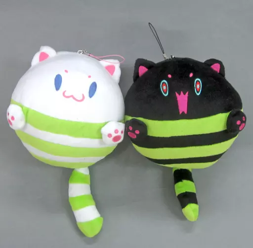 ぬいぐるみ　TAMA猫(白)＆TAMA猫(黒) ぬいぐるみセット 「SOUND VOLTEX」