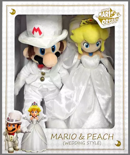 ぬいぐるみ　マリオ＆ピーチ ウェディングセット ぬいぐるみ 「スーパーマリオ オデッセイ」