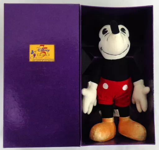 ディズニー　ミッキーマウス75周年記念タグ付き　ぬいぐるみ 75周年ミッキーマウス ぬいぐるみ 約34cm レアアイテム COACH（コーチ