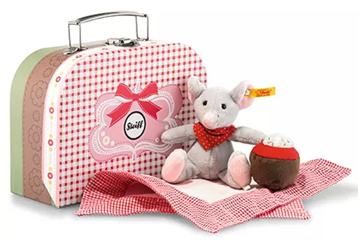 ぬいぐるみ　Picnic Friends Mr. Little Mouse in suitcase-ピクニックフレンズ ミスターリトルマウス イン スーツケース- ぬいぐるみ 12cm