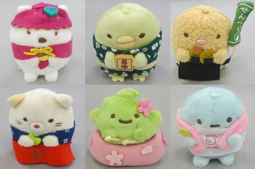 てのりぬいぐるみセット(6体セット) 「すみっコぐらし」 リラックマストア・プラス ららぽーと富士見店限定(タグ付・美品)