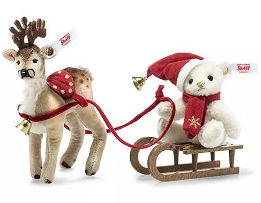 ぬいぐるみ　Christmas Sleigh Set-クリスマススレイ(ソリ)セット- ぬいぐるみ