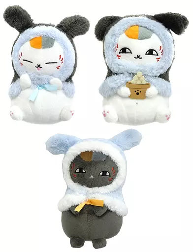 ニャンコ先生お月見ケープ　ぬいぐるみ　全3種 駿河屋 -<中古>全3種セット ぬいぐるみ～ニャンコ先生お月見ケープ