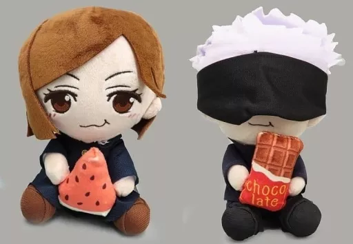 【未使用】　釘崎野薔薇＆五条悟　はぐはぐぬいぐるみ　２種セット 駿河屋 -<中古>全2種セット はぐはぐぬいぐるみ 釘崎野薔薇＆五条悟