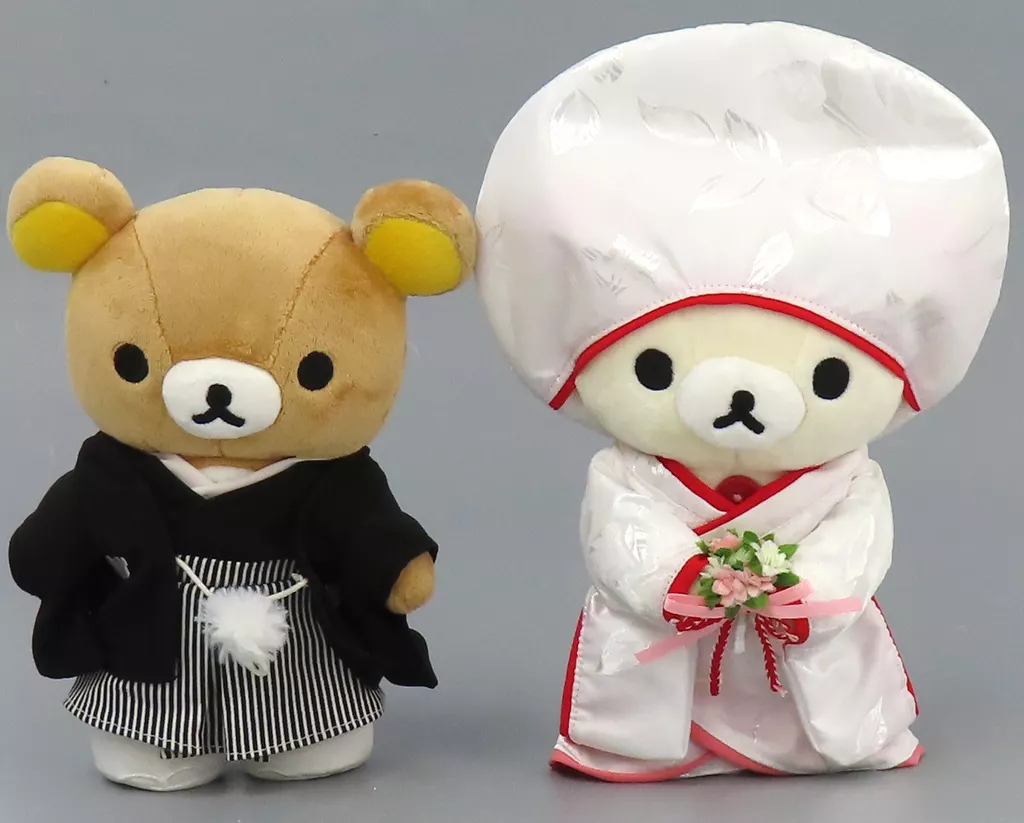ぬいぐるみ　リラックマ(黒袴/新郎)＆コリラックマ(新婦) ウェディング ウェルカムドール(ぬいぐるみ) リラックマブライダル2016 「リラックマ」 リラックマストア限定