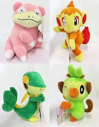 ぬいぐるみ　全4種セット ほぺぴた ぬいぐるみ～ヤドン・ヒコザル・ツタージャ・サルノリ～ 「ポケットモンスター」