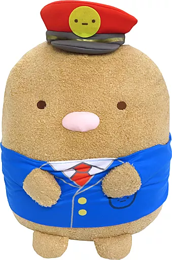 ぬいぐるみ　[タグ有・美品] とんかつ 駅長ぬいぐるみ(LL) 「三陸鉄道×すみっコぐらし」