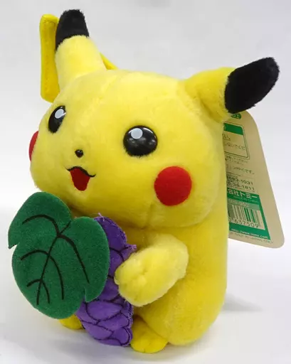 ぬいぐるみ　[タグ有・美品] ピカチュウとぶどう ぬいぐるみ 「ポケットモンスター」