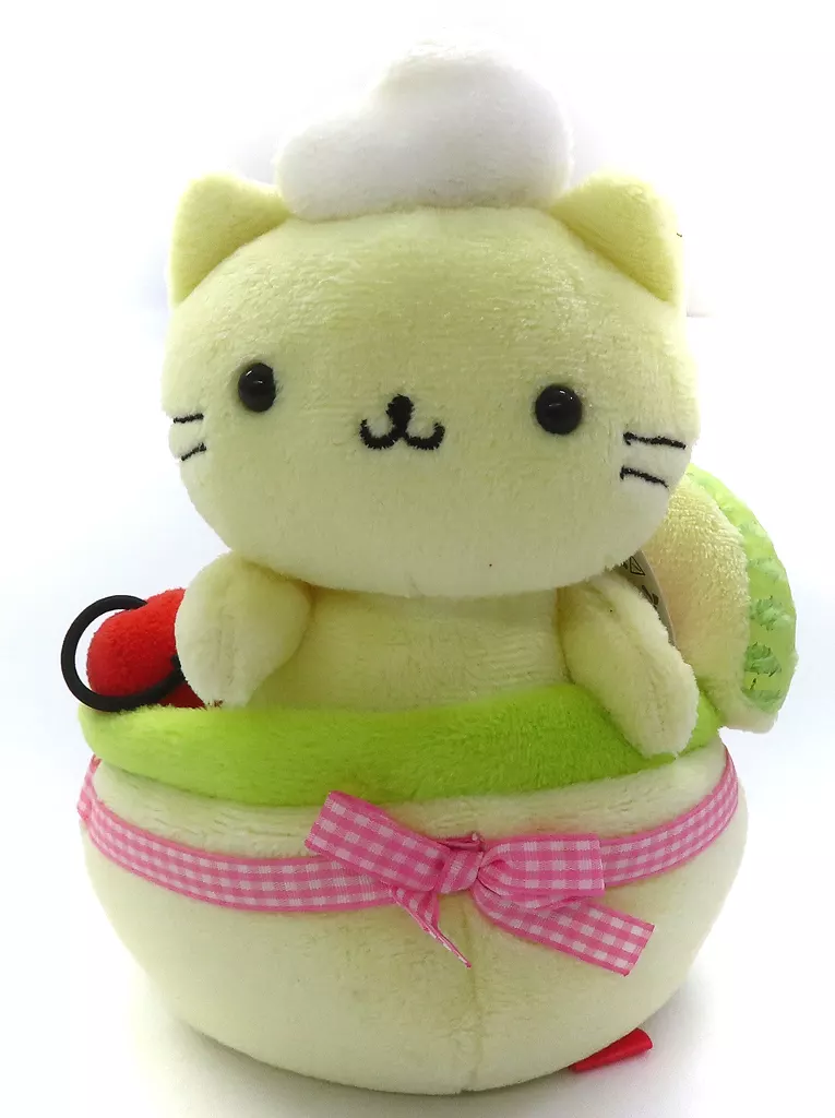 駿河屋 -<中古>メロンにゃんこババロア オススメデザートぬいぐるみ(7