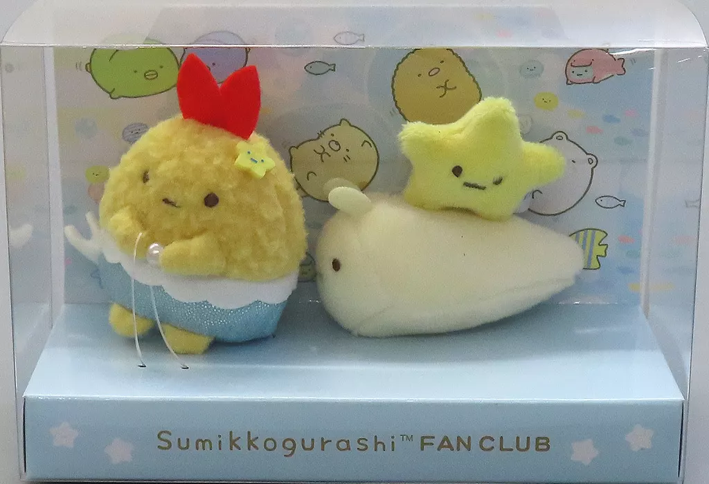 えびふらいのしっぽ＆にせつむり＆ほし(ひとで?) てのりセット 「すみっコぐらし」 すみっコぐらしファンクラブFCショップ限定