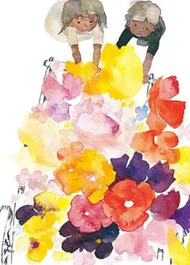 いわさきちひろ はなぐるま　500ピース ジグソーパズル 駿河屋 -<中古>はなぐるま いわさきちひろ ジグソーパズル500ピース