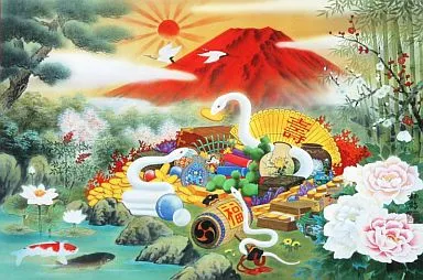 駿河屋 -<新品/中古>開運干支 巳 ｢開運 縁起画｣ ジグソーパズル