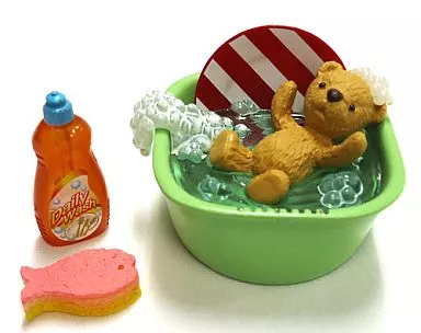 お皿洗いで泡だらけ 「ぷちサンプルシリーズ テディがお手伝い