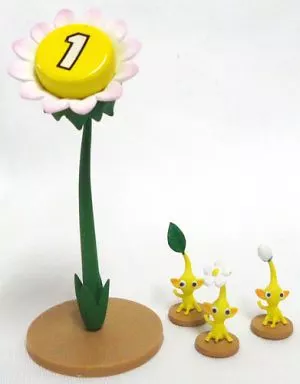 ピクミン　コレクションフィギュア　ペレット草　3種 今トレーディングフィギュア ペレット草(赤)＆赤ピクミン3体