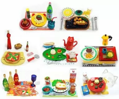 全8種セット 「ミニコレ どうぶつ店長シリーズ 黒ねこシェフのイタリアン」