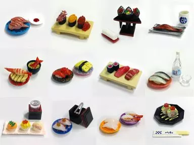 食玩　トレーディングフィギュア　全12種セット 「ぷちサンプルシリーズ 築地魚がし寿司めぐり」