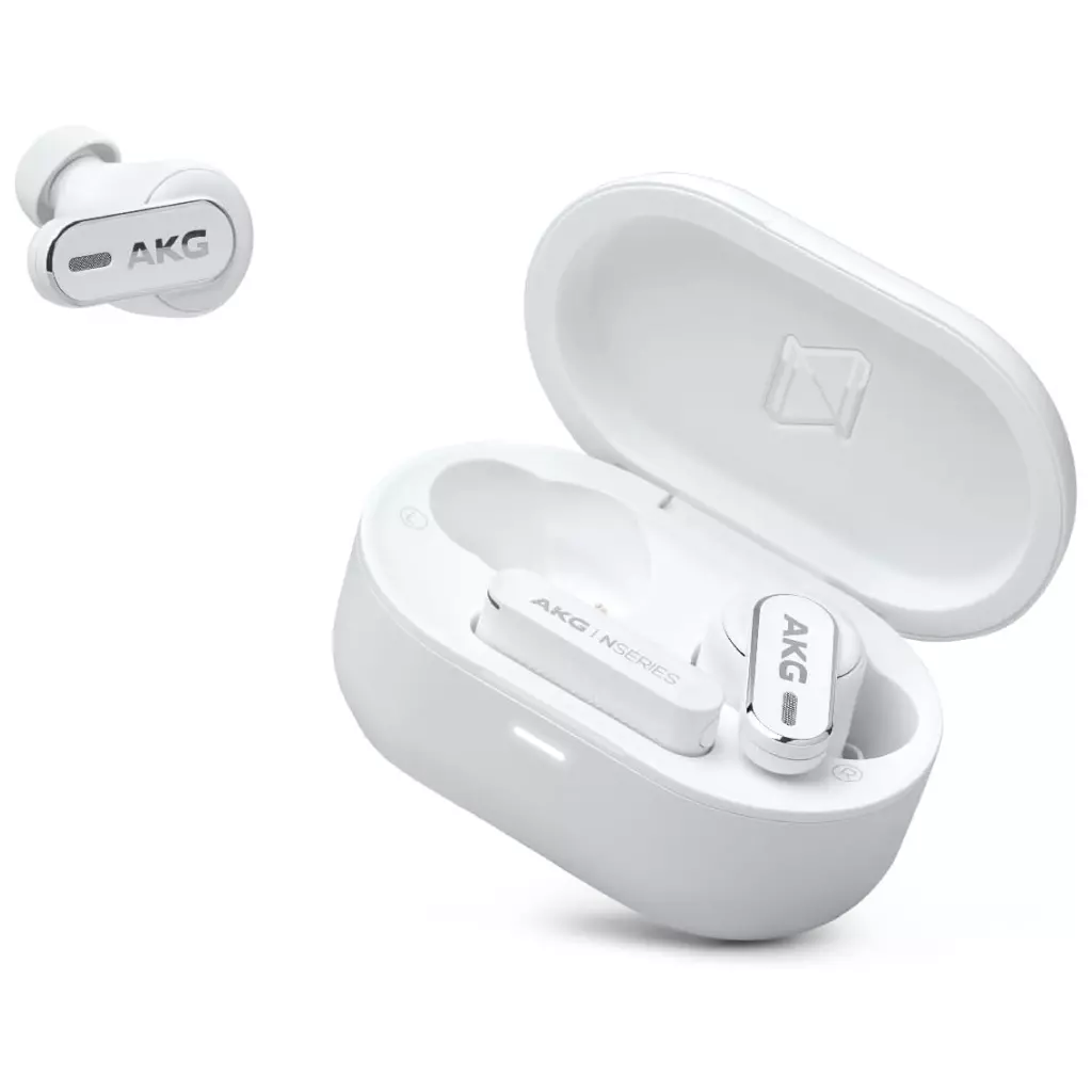 ヘッドフォン　AKG Bluetooth 完全ワイヤレスイヤホン N5 Hybrid ノイズキャンセリング搭載 (ホワイト) [AKGN5HYBRIDWHT]