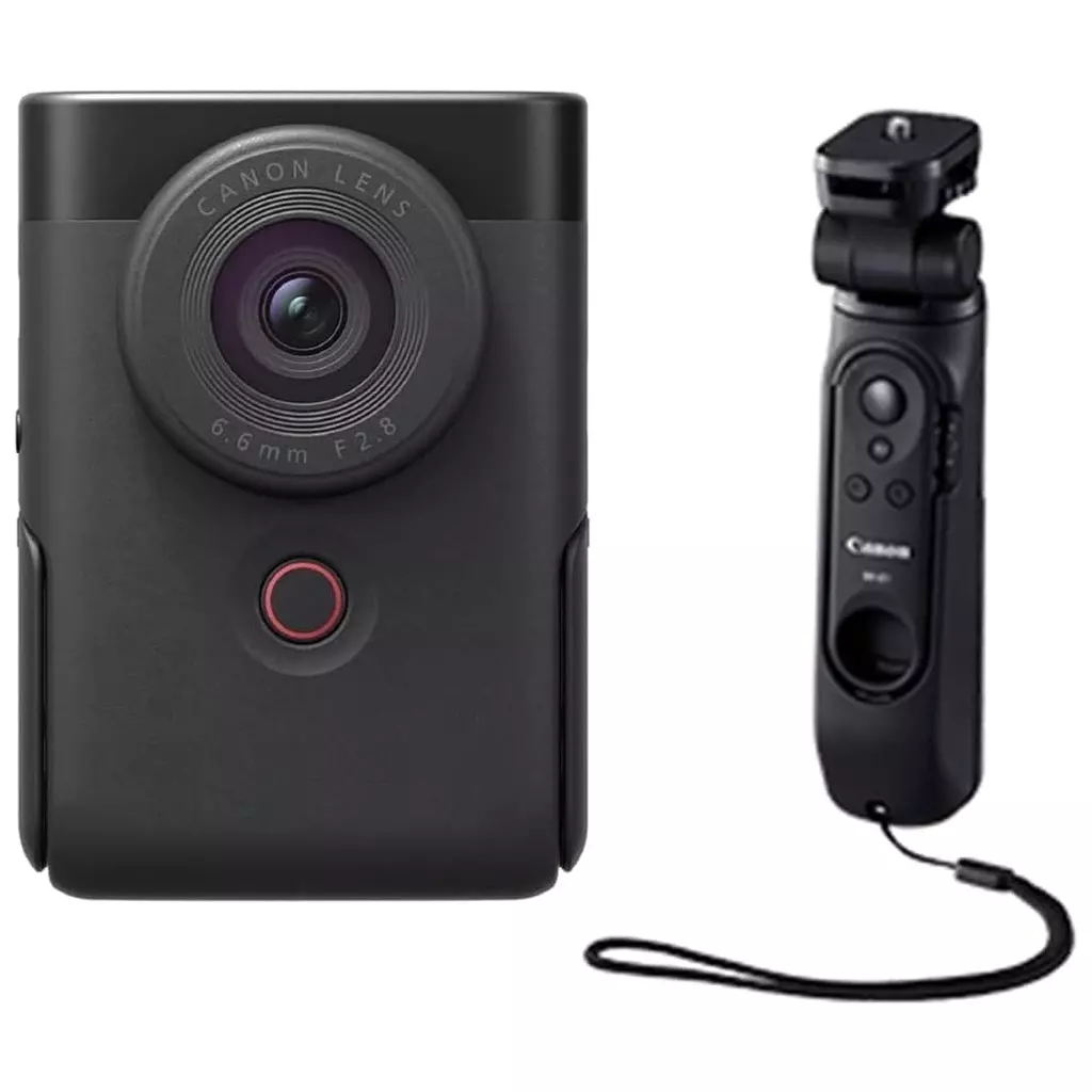 カメラ　Canon コンパクトデジタルカメラ PowerShot V10 1310万画素 トライポッドグリップキット (ブラック) [PSV10TRIPODKITBK]