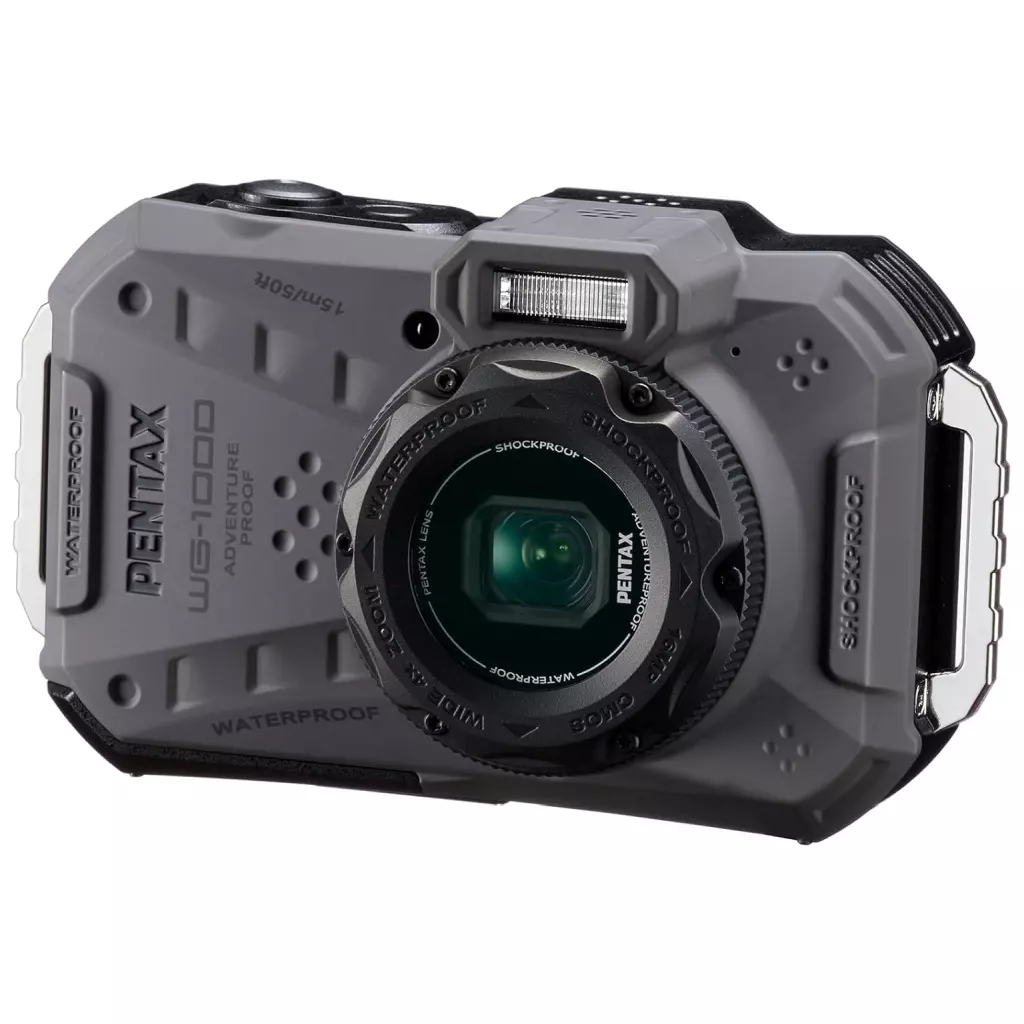 カメラ　リコー コンパクトデジタルカメラ PENTAX 1635万画素 (グレー) [WG-1000GRAY]