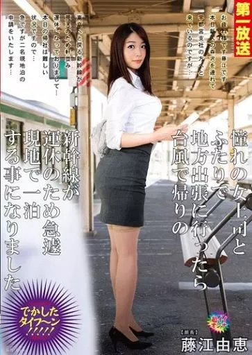 憧れの女上司とふたりで地方出張に行ったら台風で帰りの新幹線が運休のため急遽現地で一泊する事になりました / 藤江由恵