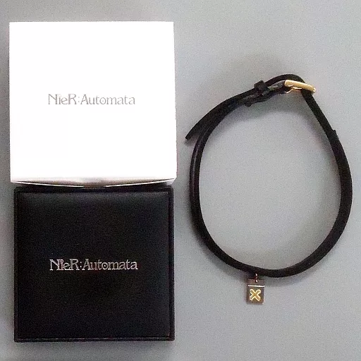 Square Enix NieR Automata 9S Leather Choker Necklace 16in Silver