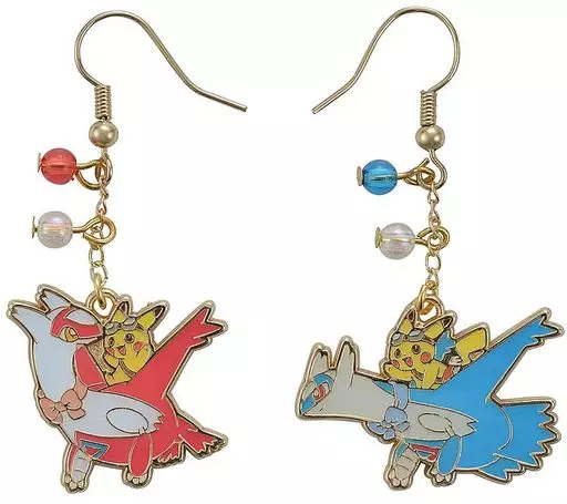ポケモンセンター限定 ラティアス ラティオス フックピアス 駿河屋 -<中古>ピカチュウ＆ラティアス＆ラティオス フックピアス