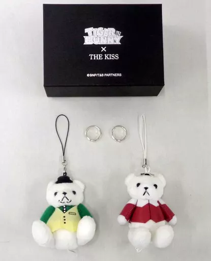 銀製品・指輪・アクセサリー(キャラクター)　虎徹＆バーナビー ベアマスコットチャーム付きリング バディセット 11号 「TIGER＆BUNNY×THE KISS」