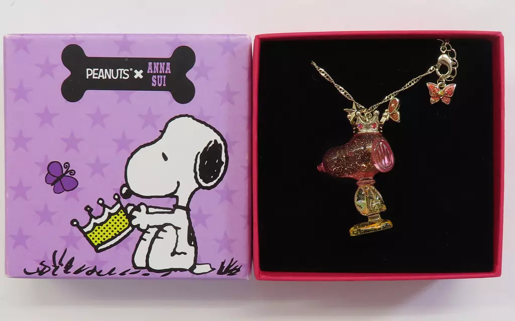 銀製品・指輪・アクセサリー　スヌーピー(レッド/グラデーション) ネックレス 「PEANUTS(SNOOPY)×ANNA SUI」