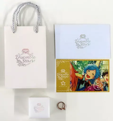 銀製品・指輪・アクセサリー(キャラクター)　深海奏汰 絆リング ゴールド 13号 「あんさんぶるスターズ!!」 中国5周年記念グッズ