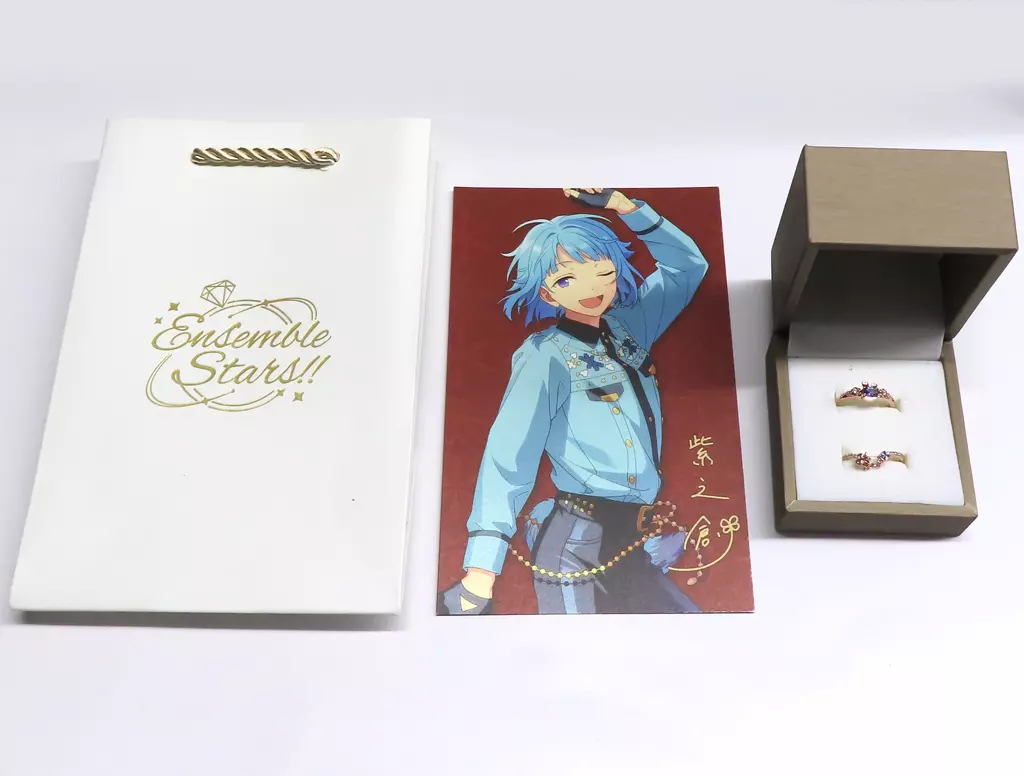 銀製品・指輪・アクセサリー(キャラクター)　紫之創 誓言リングセット ピンクゴールド フリーサイズ 「あんさんぶるスターズ!!」 中国6周年記念グッズ