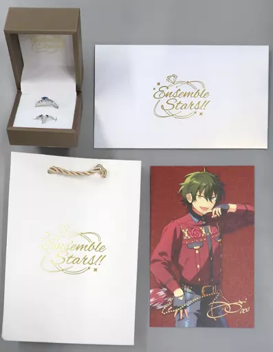 銀製品・指輪・アクセサリー(キャラクター)　影片みか 誓言リングセット ホワイトゴールド フリーサイズ 「あんさんぶるスターズ!!」 中国6周年記念グッズ