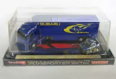 ちびっこチョロQ トランスポーターセット2 スバルインプレッサ WRC2004 RALLY JAPAN #1(ブルー)