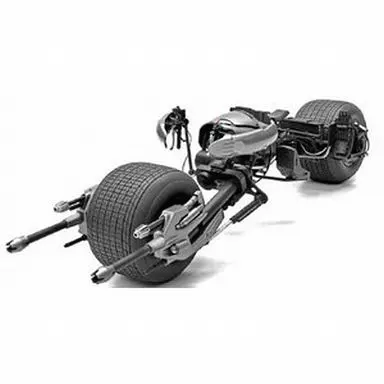 1/18 BAT-POD(ブラック×シルバー) 「THE DARK KNIGHT TRILOGY」 Hot Wheels ELETE [5471X](左側ハンドルガードパーツに外れ有り)
