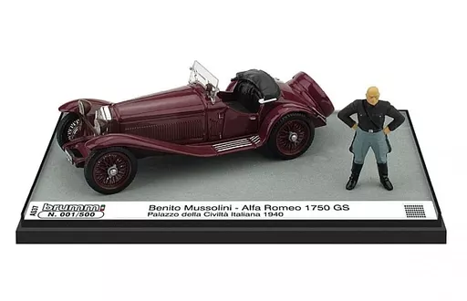 ミニカー　1/43 アルファ・ロメオ 1750GS ムッソリーニ ローマ 1940 イタリア文明館 [AS37C]