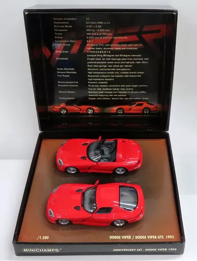 ミニカー　1/43 Dodge Viper anniversery Set(2台セット) [436144000]