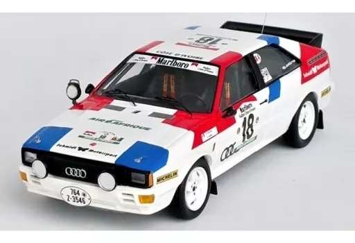 ミニカー　1/43 アウディ クアトロ 1981年Bandama Rally Adolphe Choteau/Pierre-Yves Burel #18 [RRci06]
