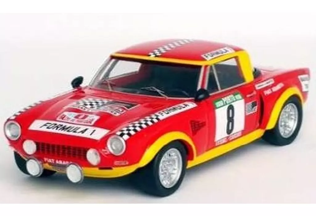 ミニカー　1/43 フィアット 124 アバルト1975年ポルトガルラリー Antonio Borges / Joao Anjos #8 [dsn174]