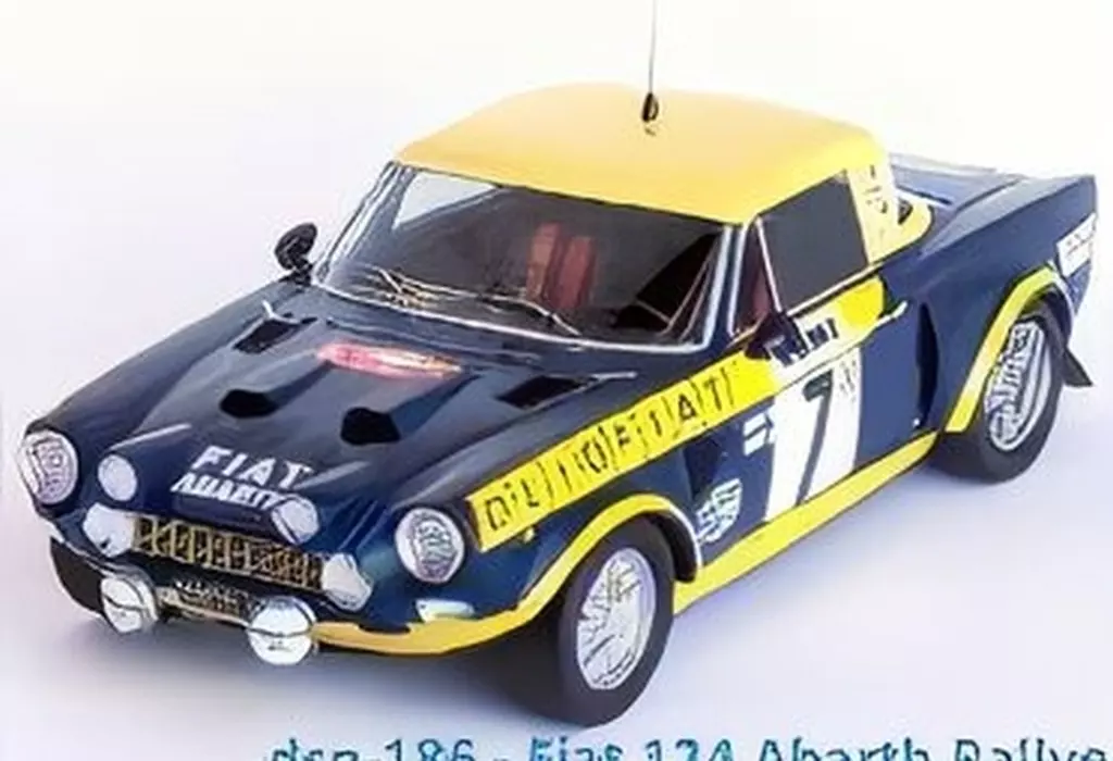ミニカー　1/43 フィアット 124 アバルト ラリー 1976年モンテカルロラリー 6位 #7 Markku Alen / Ilkka Kivimaki [dsn186]