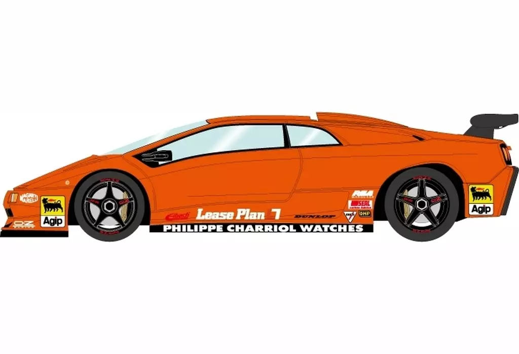 ミニカー　1/43 Lamborghini Diablo SVR Racing 1996(オレンジ×ブラックホイール) [EM785E]