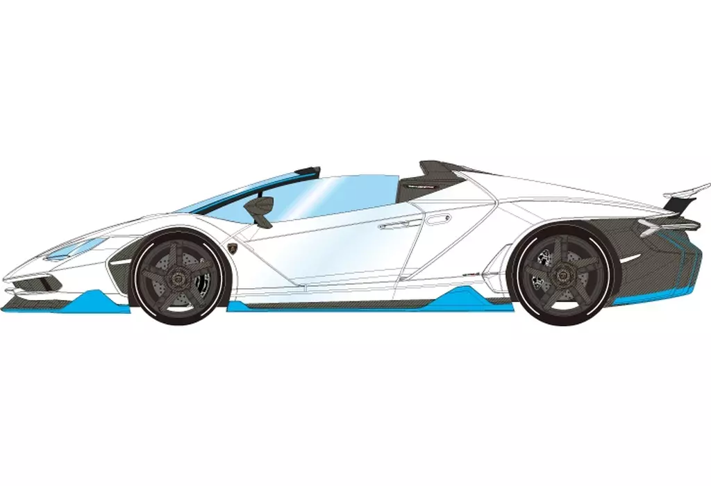 ミニカー　1/43 Lamborghini Centenario Roadster LP770-4 2016 Rear Wing up(バルーンホワイト) [EM783B]