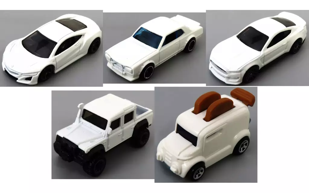 1/64 ホワイトカー 5台セット 「Hot Wheels」 自分だけのミニカーをデザインしよう！キャンペーン2020当選品(通知書付き)