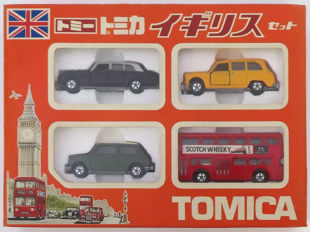 イギリスセット(4台セット) 「トミカ」(箱・ジャケット・ケース不備(中))