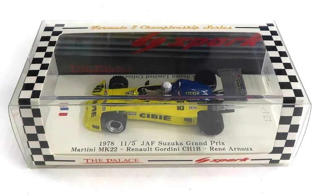 1/43 MARTINI MK22 Renault Gordini CH1B Rene Arnoux 1978 JAF Suzuka GP #10(イエロー×ブルー) THE PARACE限定 [HRCS001]
