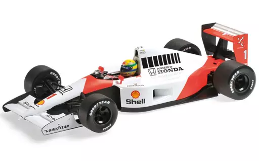 ミニカー　1/18 Mclaren MP4/6 Shell #1(ホワイト×レッド×ブラック) [540911801]