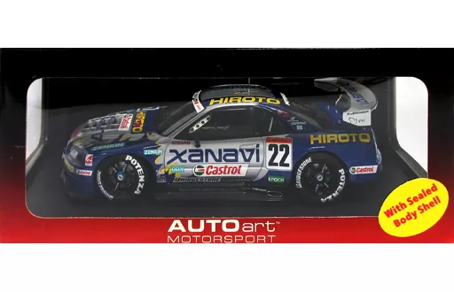 ミニカー　1/18 NISSAN SKYLINE JGTC 2001 XANAVI HIRTO GTR R34 M.KRUMM/T.TANAKA AUTOBACS #22 (シルバー×ブルー) 「MOTORSPORT」 [80177]
