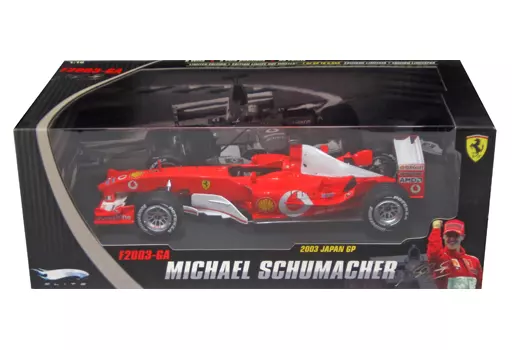 1/18 Ferrari F2003-GA 2003 JAPAN GP vodafone #1(レッド×ホワイト) 「Hot Wheels ELITE」 [N2077](箱・ジャケット・ケース不備(中))