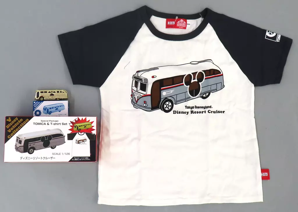 1/126 ディズニーリゾートクルーザー(金メッキ) ＆ Tシャツ スペシャルパッケージ 「トミカ ディズニービークルコレクション」 東京ディズニーリゾート限定