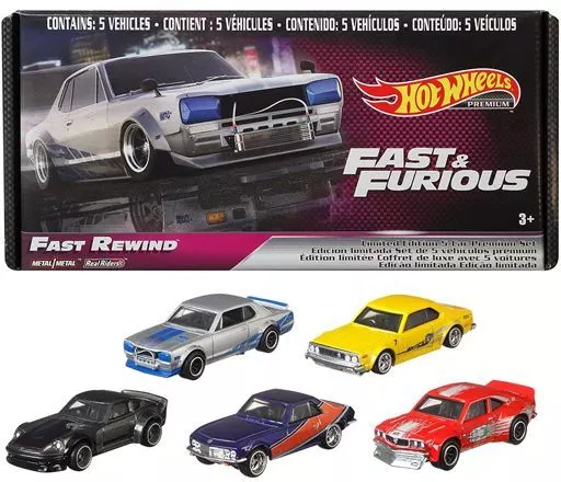 1/64 Hot Wheels ワイルド・スピード プレミアムボックス 5台セット - FAST REWIND [GRB02]